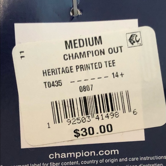 Champion All Over Printed Heritage Tee “Purple” - Picture 3 of 3